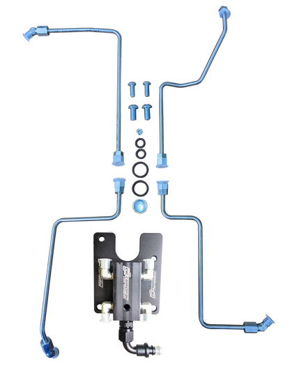 99.5-03 7.3L CNC Fab 4-Line Feed Valley Mount Fuel Line Kit - 42201X