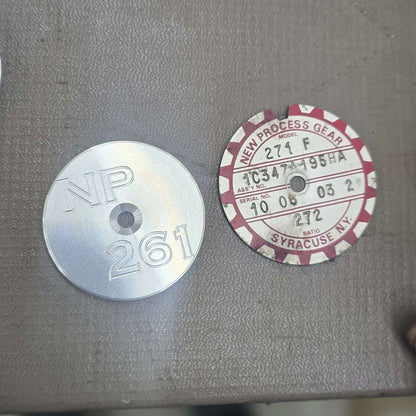 Transfer Case Billet Data Tag