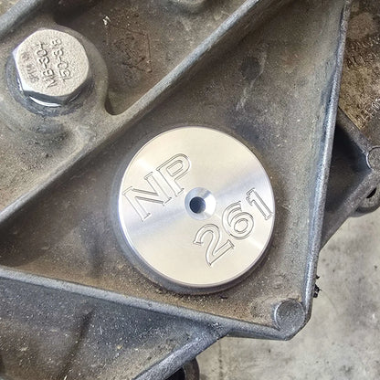 Transfer Case Billet Data Tag